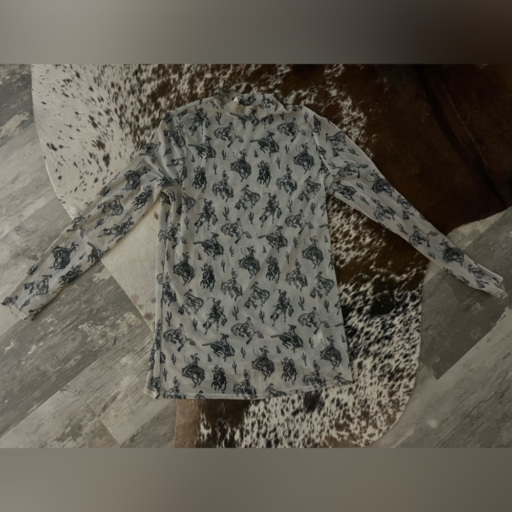 Mesh western shirt